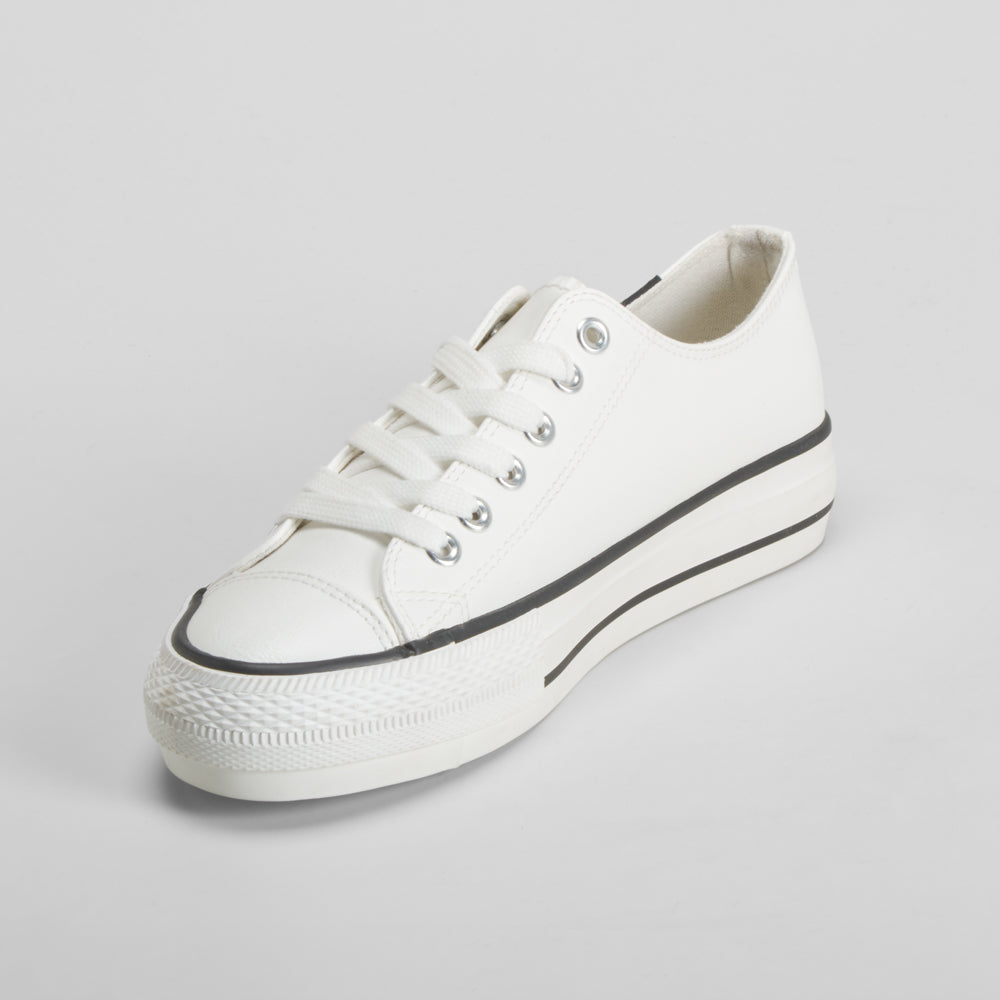 Zapatilla plataforma blanca NYC