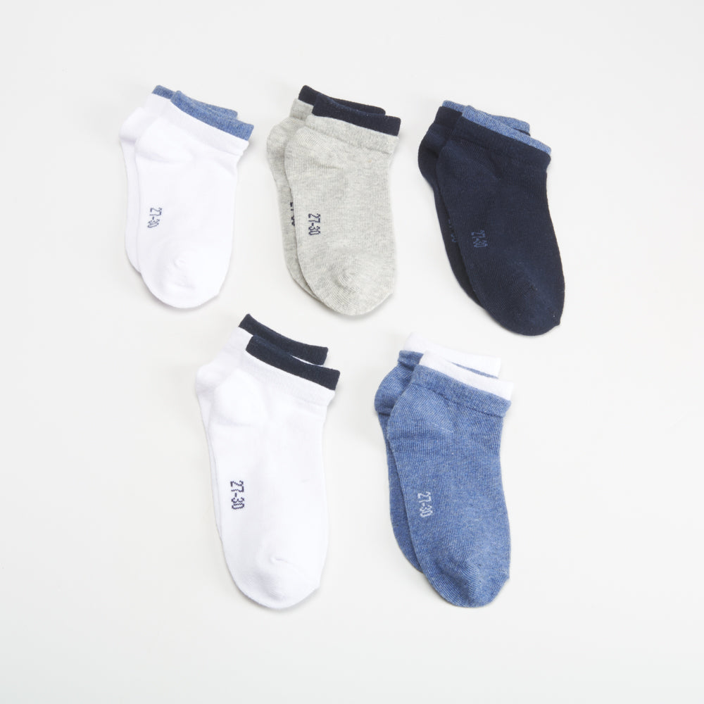 Pack 5 calcetines invisibles azul MKL