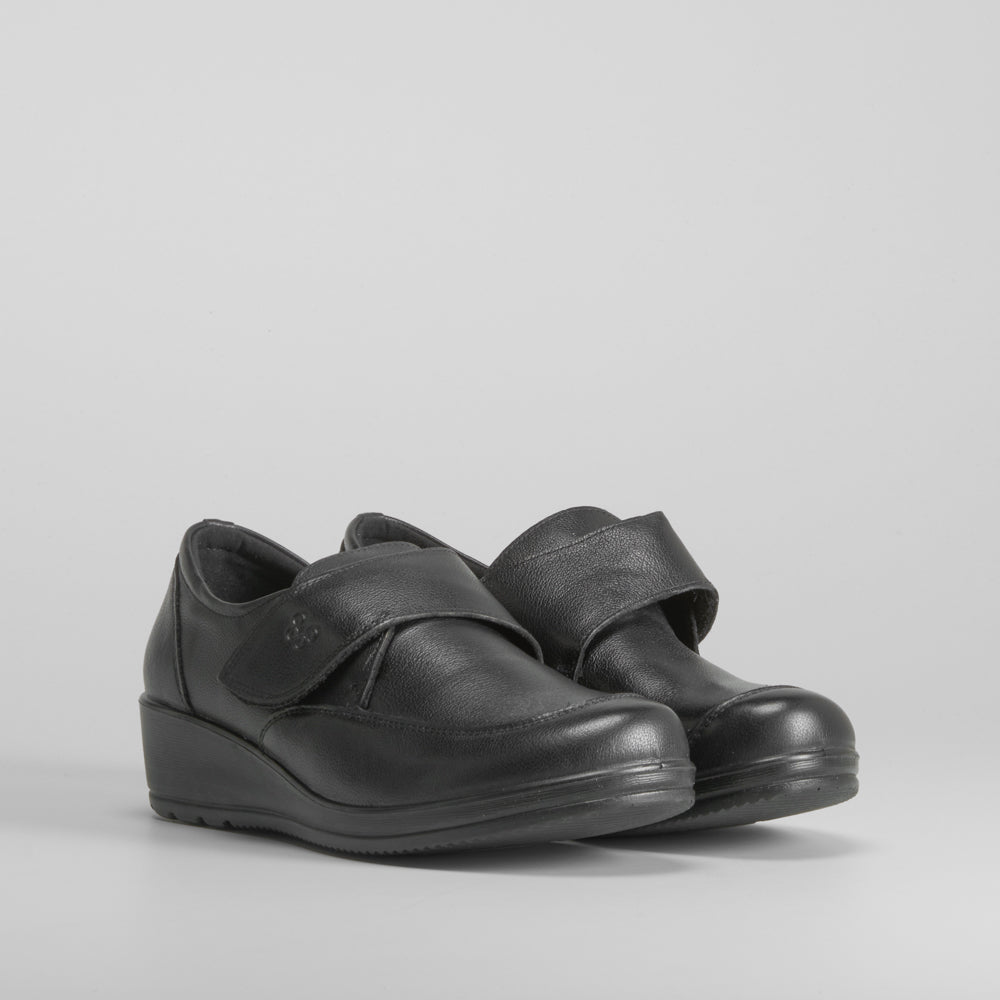 Zapato velcro confort piel COMFEET