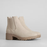 Botín chelsea basic track beige NYC
