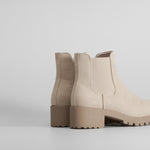 Botín chelsea basic track beige NYC