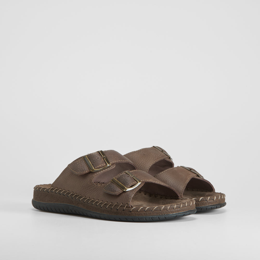 Sandalia piel hebillas WALK & FLY