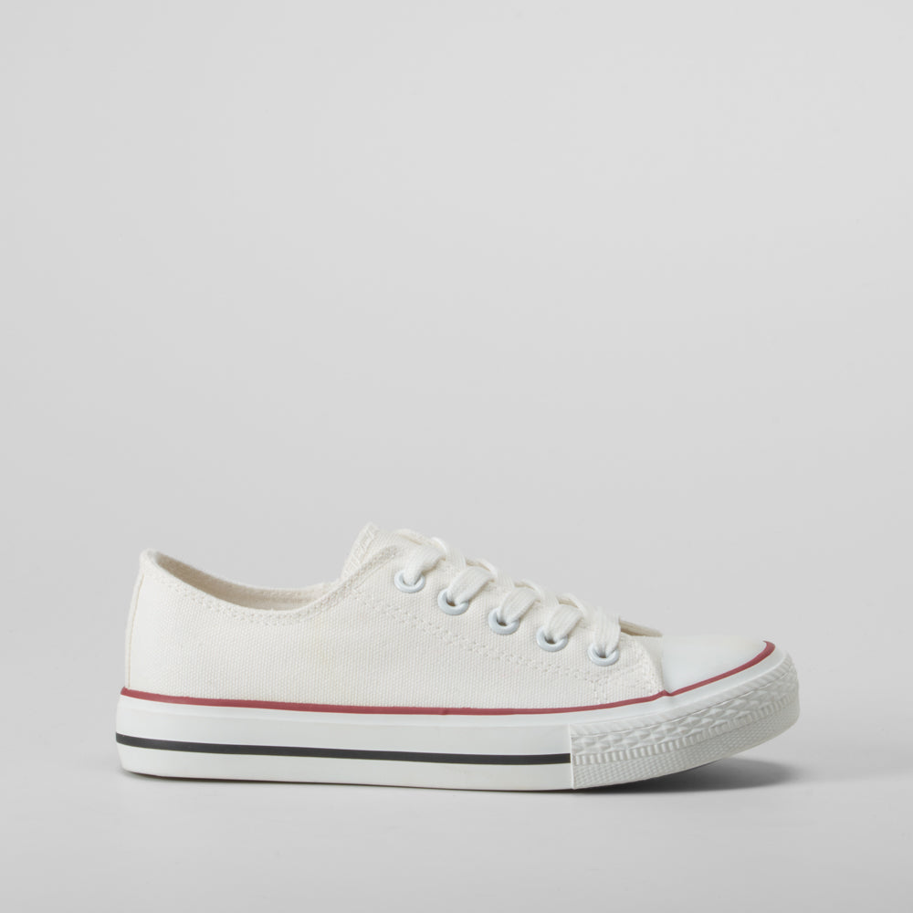 Zapatilla puntera lona blanca  OH GIRL