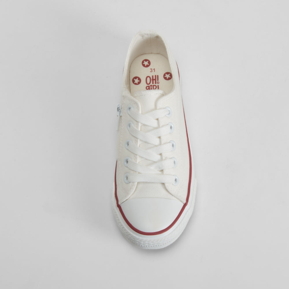 Zapatilla puntera lona blanca  OH GIRL