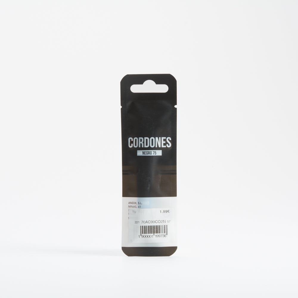 Cordones encerados negro 75cm ACHUCHONAS