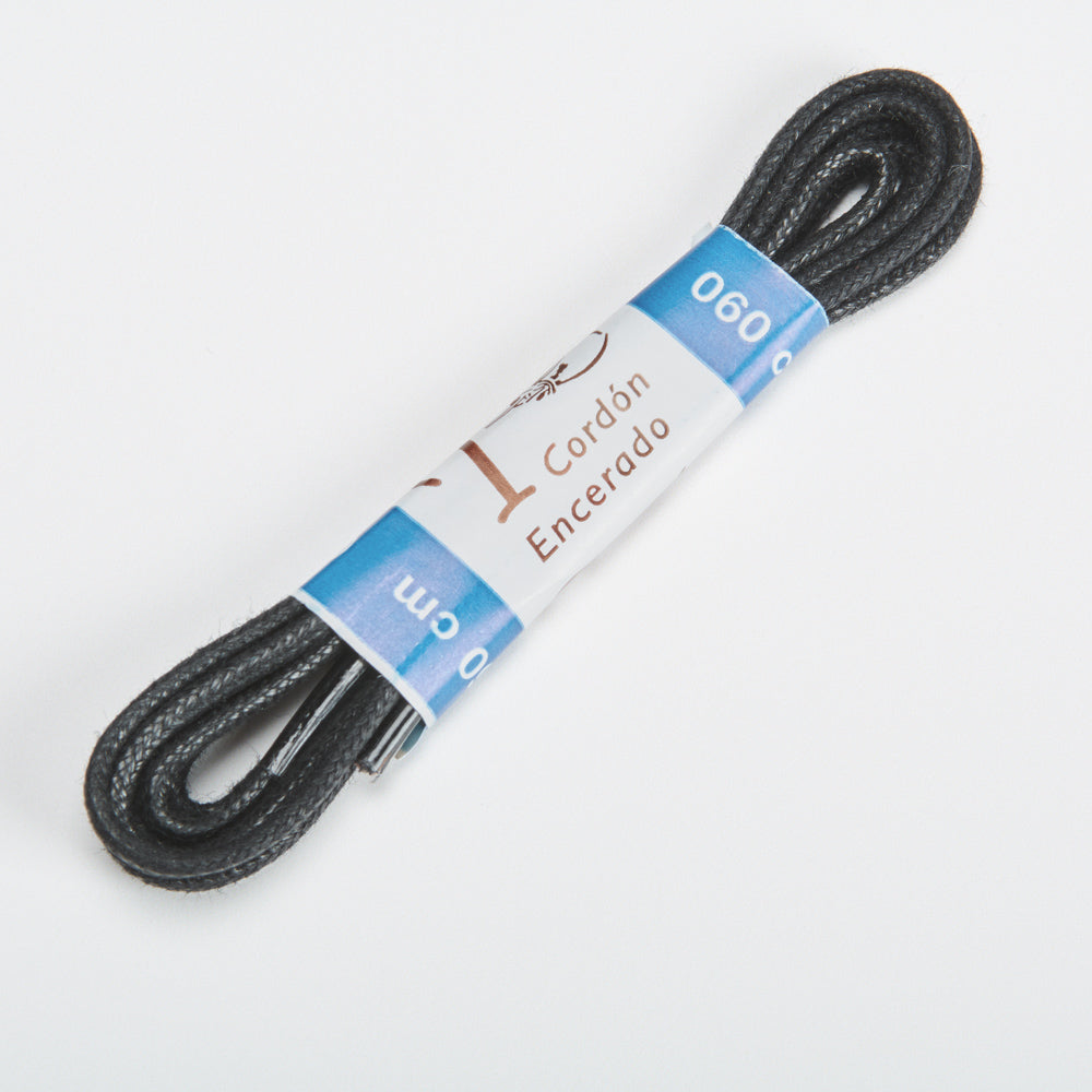 Cordones encerados negro 75cm ACHUCHONAS