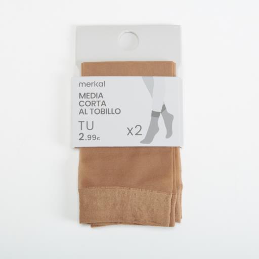 Pack x2 media corta beige MKL