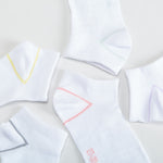Pack x5 calcetines invisibles blanco raya MKL