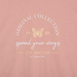 Camiseta rosa alas mujer