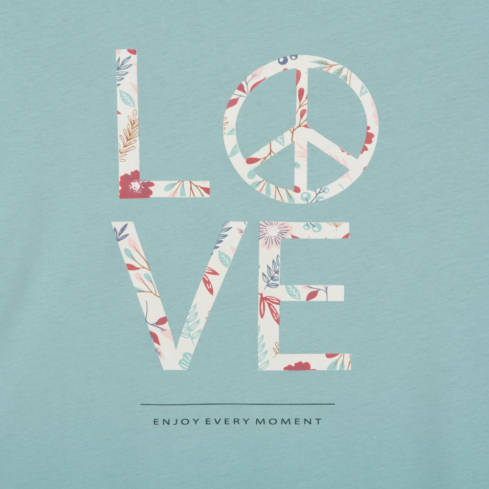 Camiseta verde love mujer