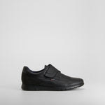 Zapato confort velcro piel negro COMFEET