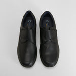 Zapato confort velcro piel negro COMFEET