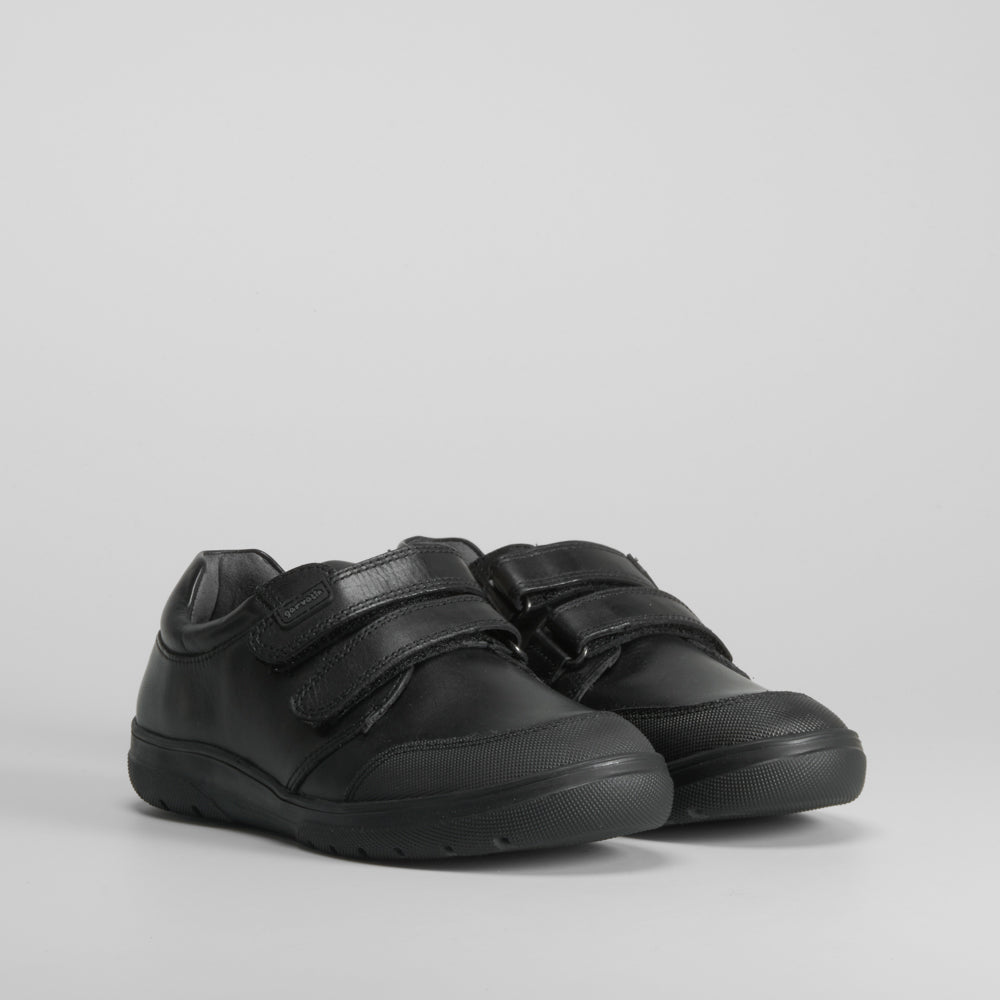 Zapato colegial piel doble velcro GARVALIN