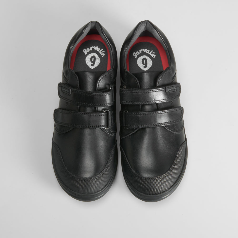 Zapato colegial piel doble velcro GARVALIN