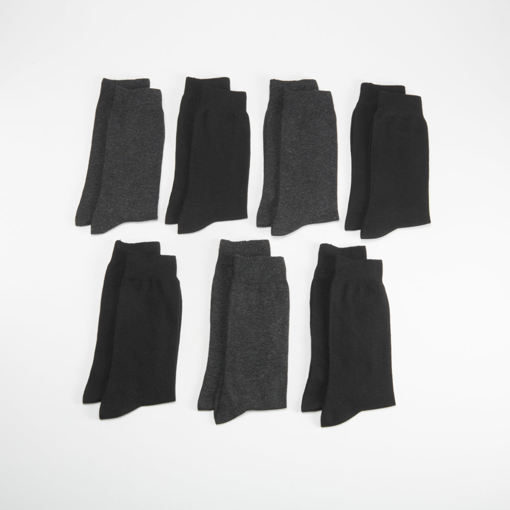Pack x7 calcetines media caña oscuro MKL