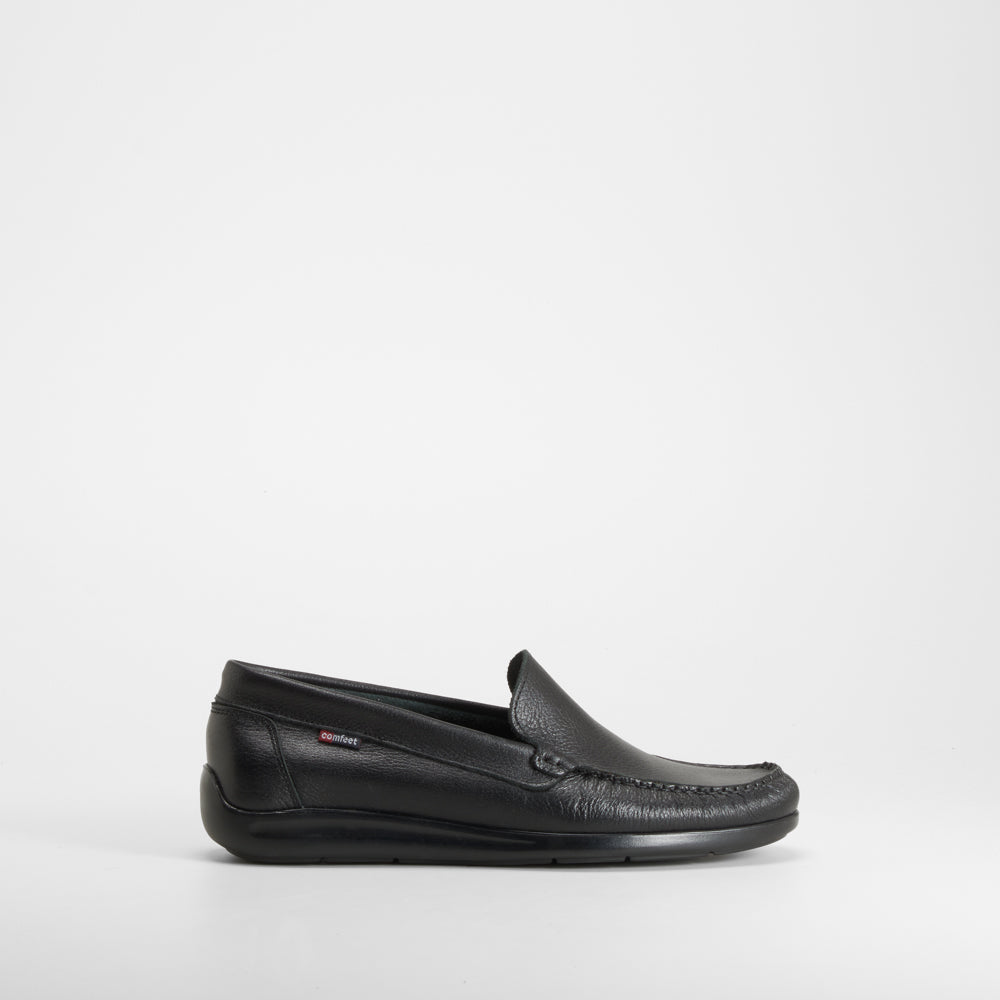 Mocasín confort piel ligero negro COMFEET