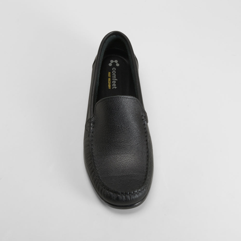 Mocasín confort piel ligero negro COMFEET