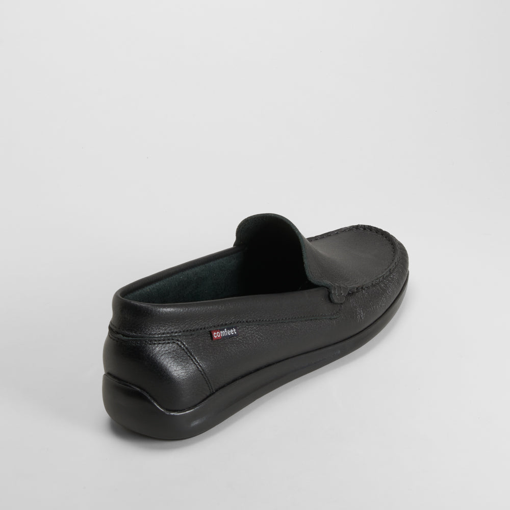 Mocasín confort piel ligero negro COMFEET