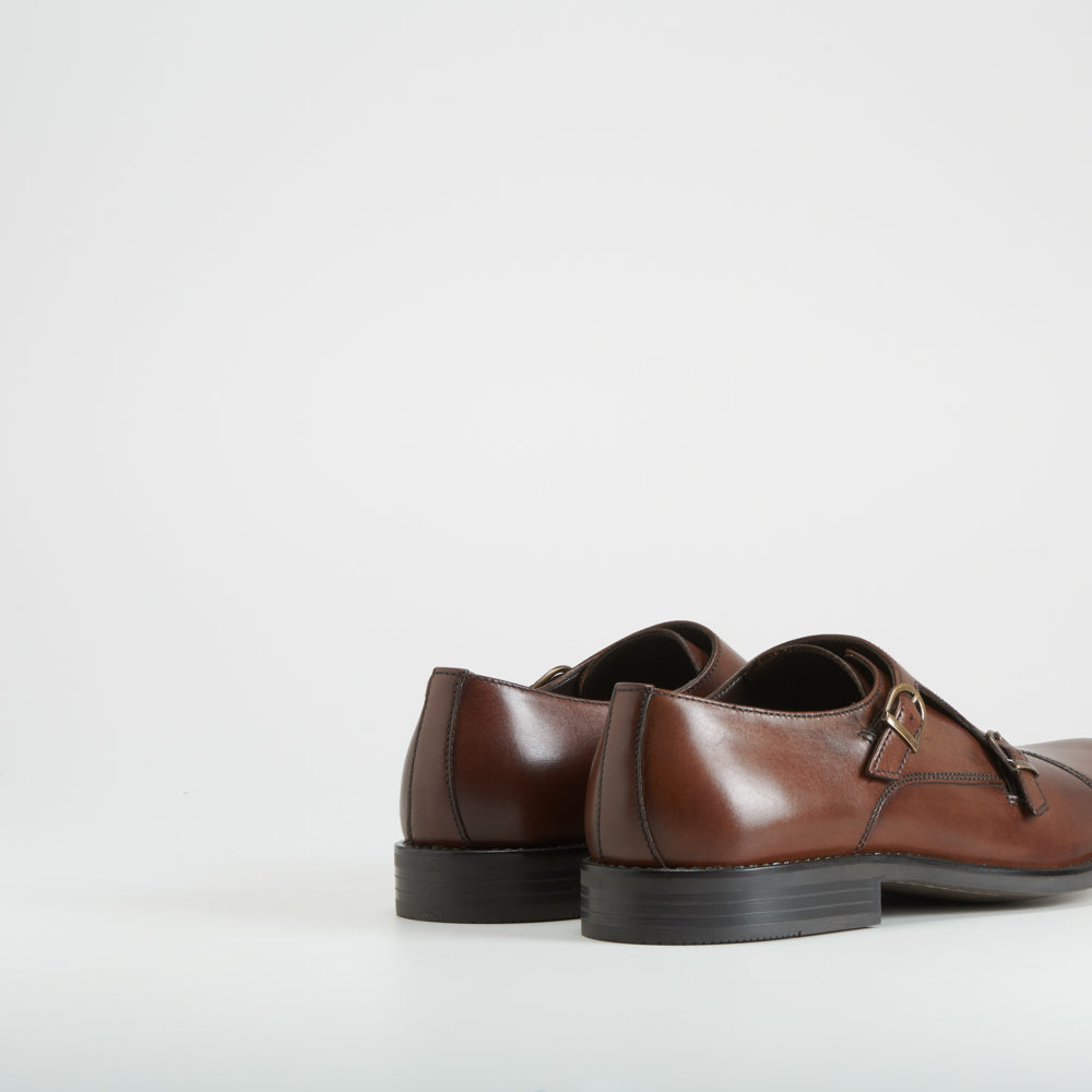 Zapato monk hebillas piel FOSCO