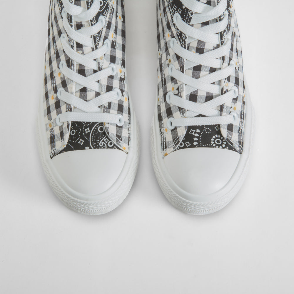 Zapatilla alta cuadros plataforma OH GIRL