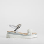 Sandalia blanca de piel OH GIRL