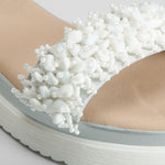 Sandalia blanca de piel OH GIRL