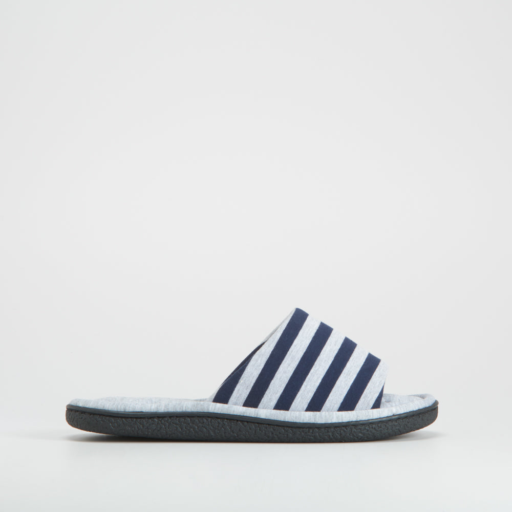 Zapatilla de casa rayas abierta OLYNE