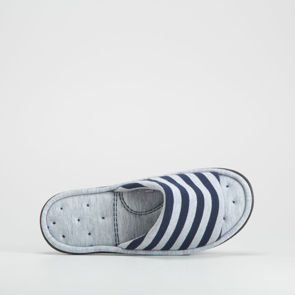 Zapatilla de casa rayas abierta OLYNE