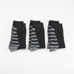 Pack x3 calcetines media caña rayas trekking