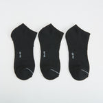 Pack 3x calcetines tobilleros negro rizo MKL