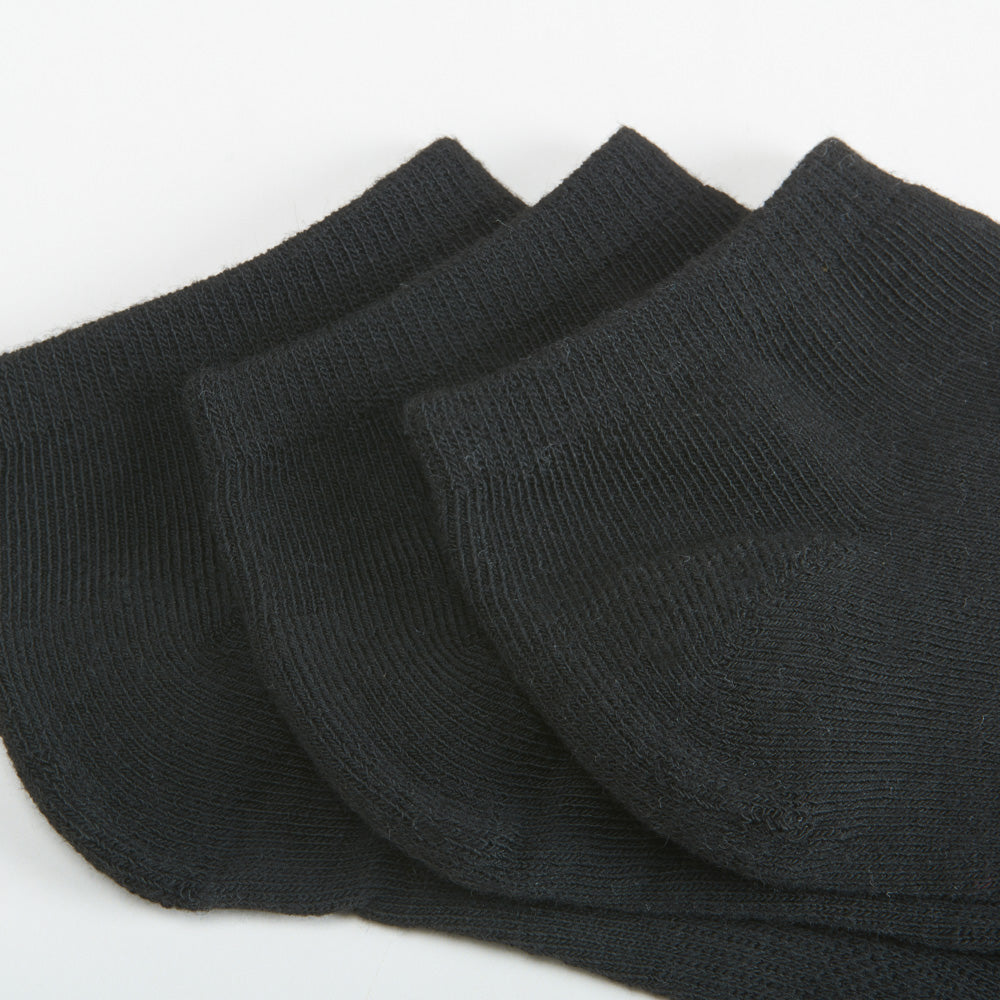 Pack 3x calcetines tobilleros negro rizo MKL