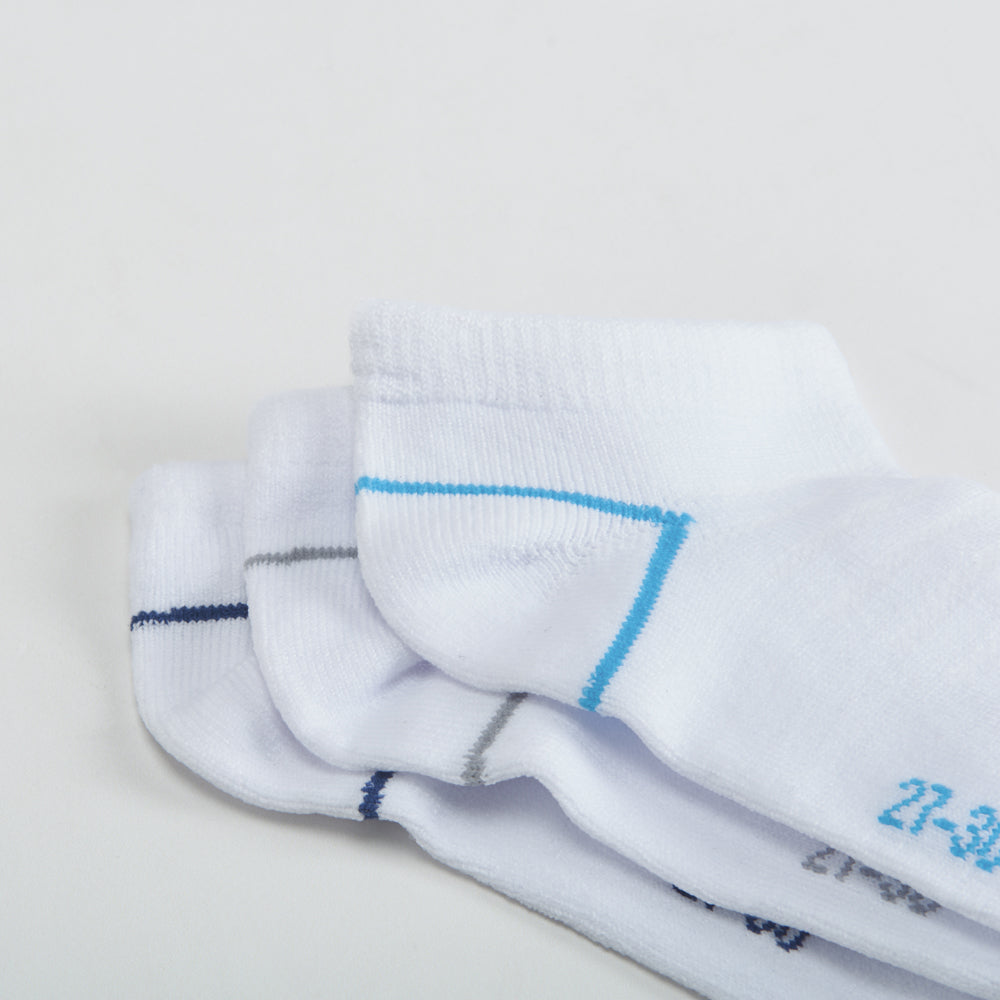 Pack 3x calcetines tobilleros blancos MKL