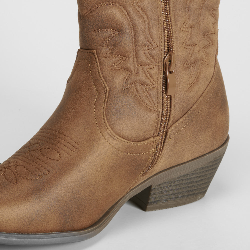 Bota campera alta tacón NYC