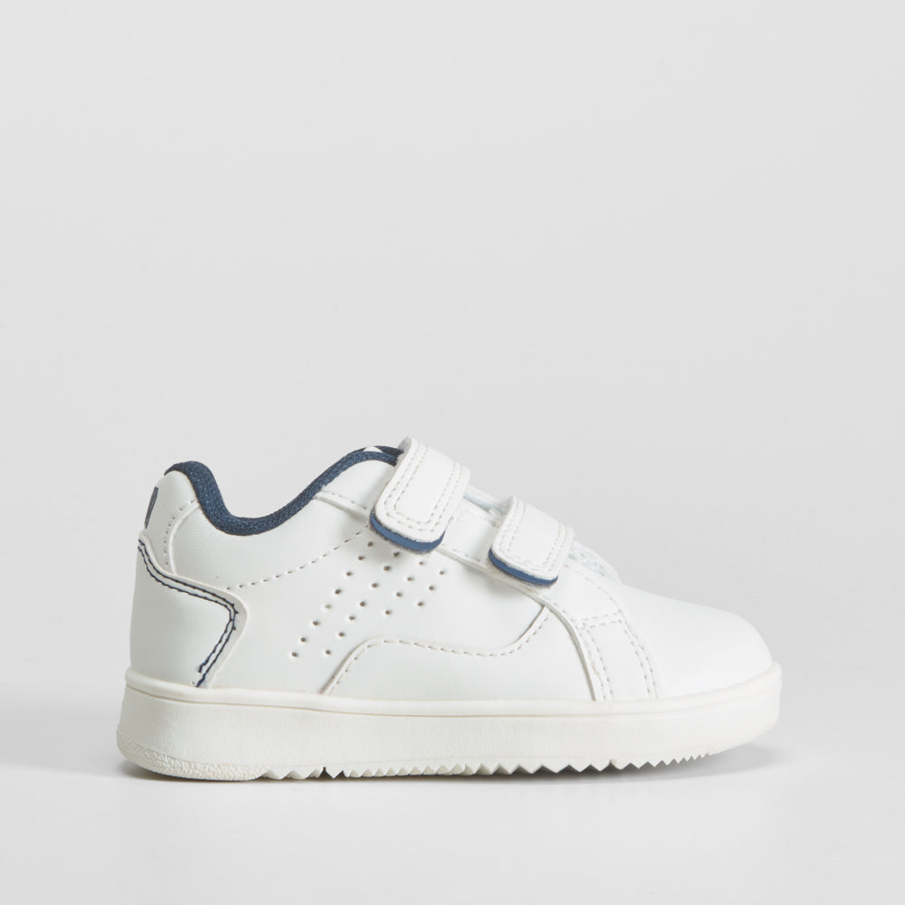 Tenis bebé básico blanco y azul UTWO