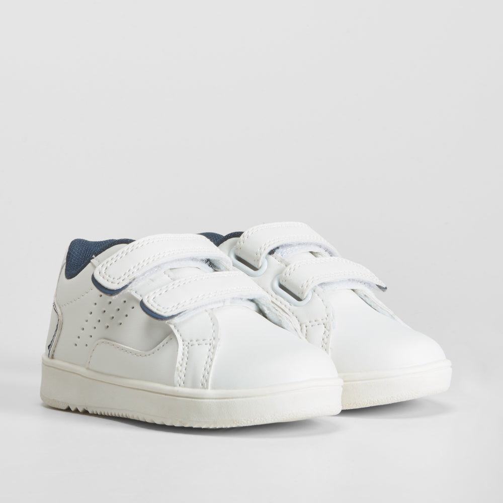 Tenis bebé básico blanco y azul UTWO
