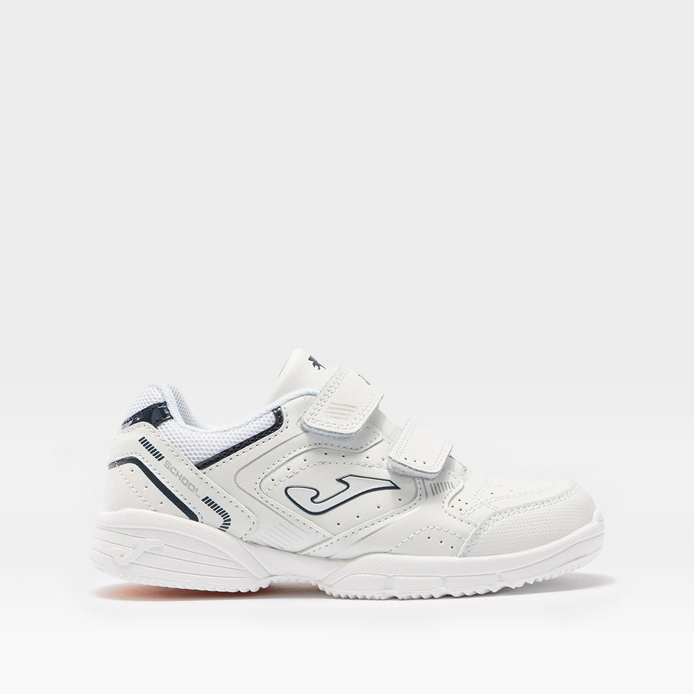 Tenis básico School blanco y azul marino de JOMA