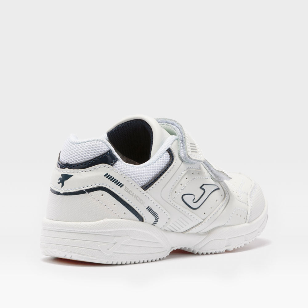 Tenis básico School blanco y azul marino de JOMA