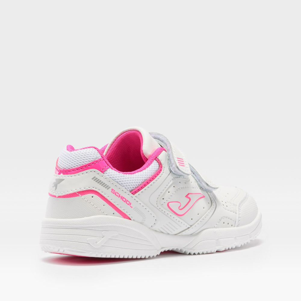 Tenis básico School blanca y rosa JOMA
