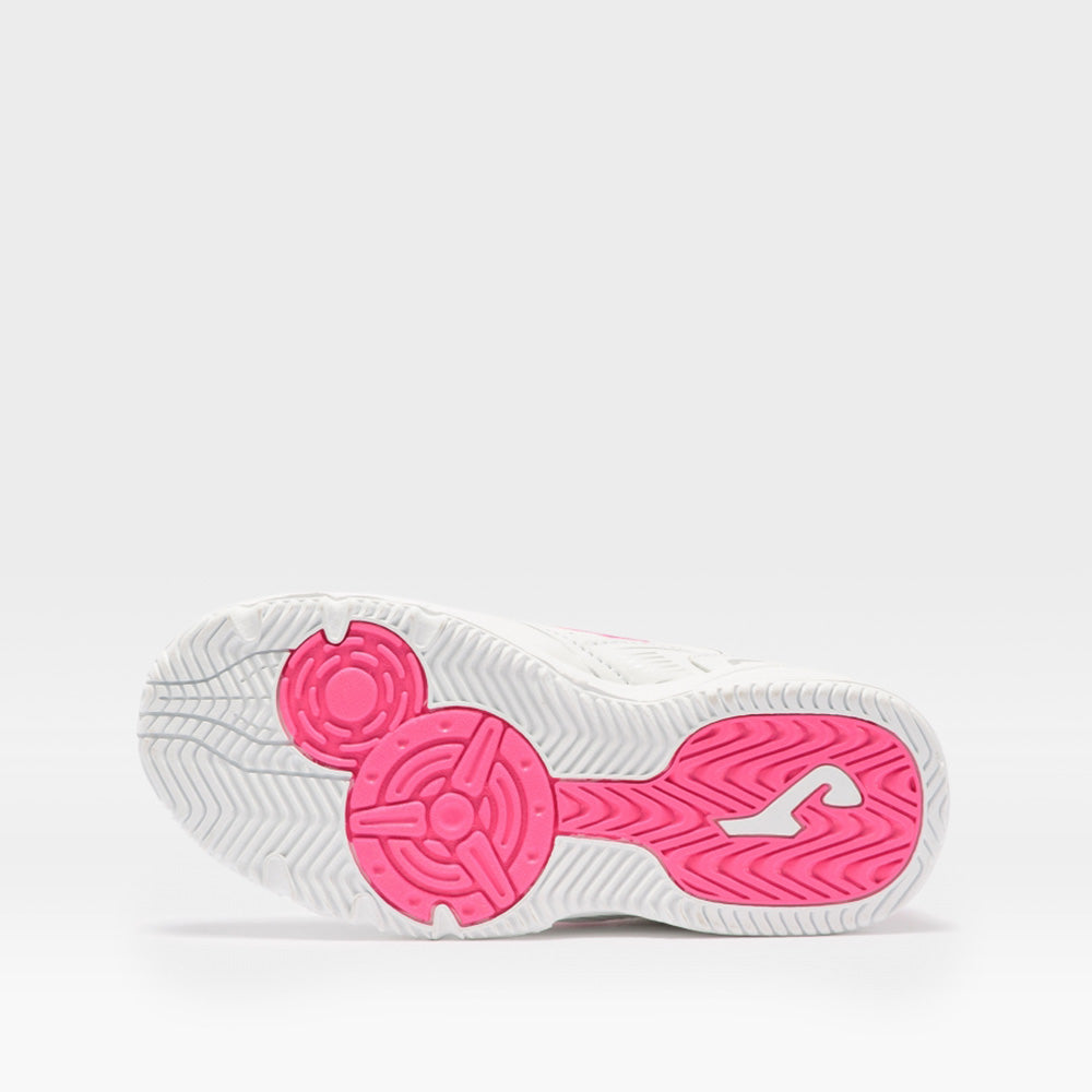 Tenis básico School blanca y rosa JOMA