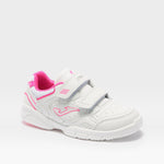 Tenis básico School blanco y rosa de JOMA