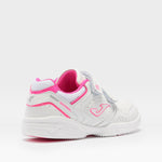 Tenis básico School blanco y rosa de JOMA