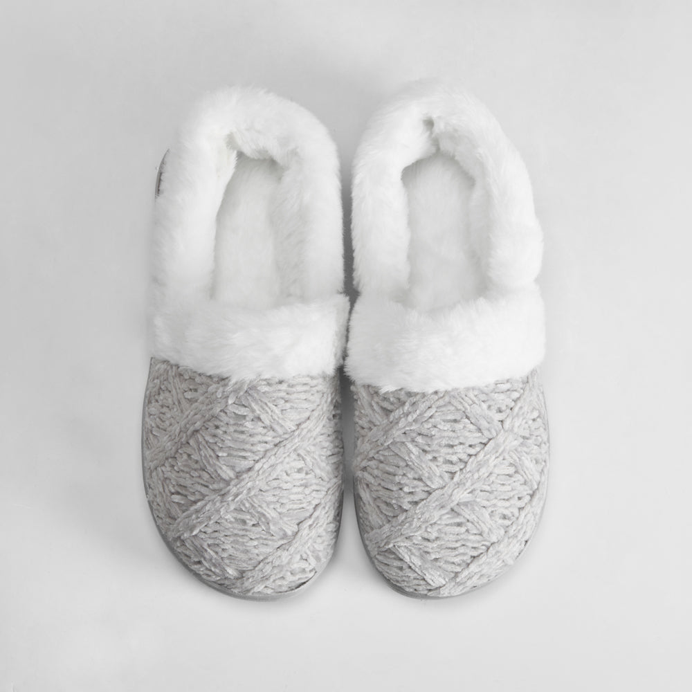 Zapatilla casa tricot forro gris OLYNE