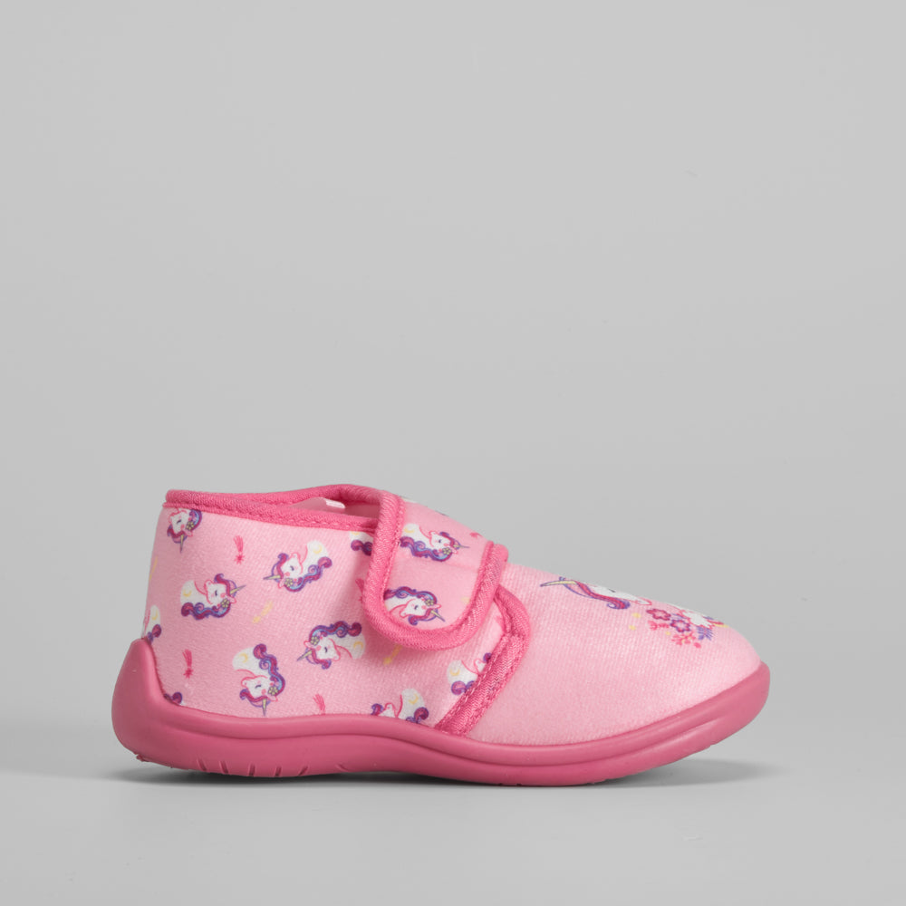 Zapatilla casa unicornio rosa OLYNE