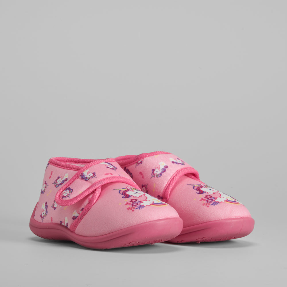 Zapatilla casa unicornio rosa OLYNE
