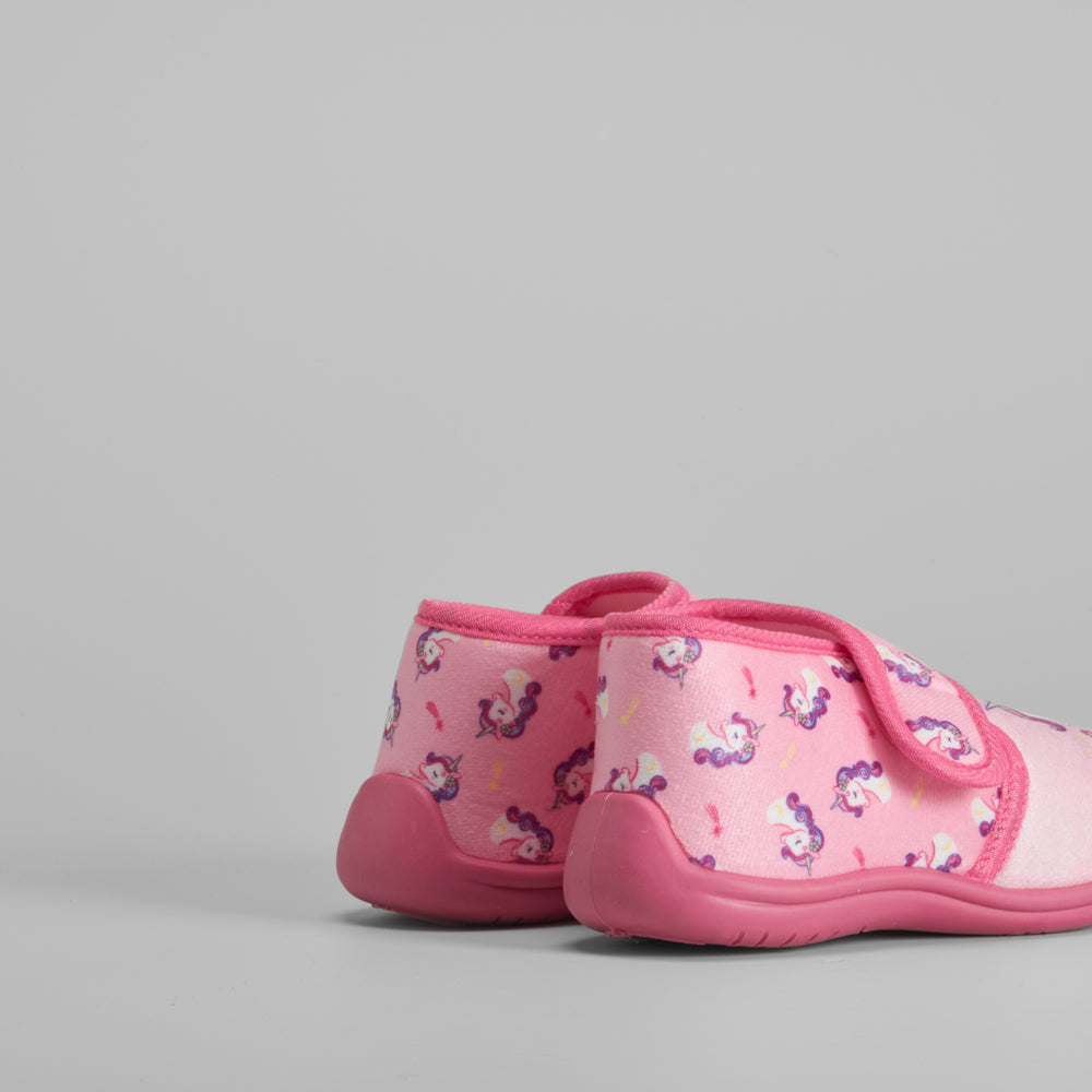 Zapatilla casa unicornio rosa OLYNE