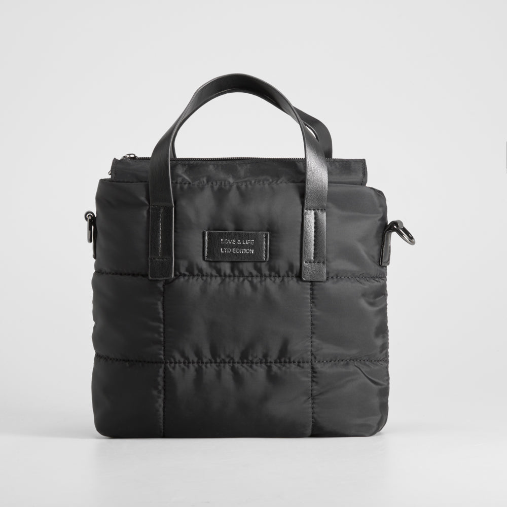 Bolso bandolera acolchada negro NYC