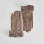 Guantes pelo marrón de mujer