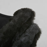 Guantes pelo negro de mujer