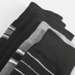 Pack x5 calcetines largos gris negro rayas hombre