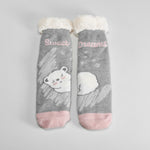 Calcetines antideslizantes forrados gris